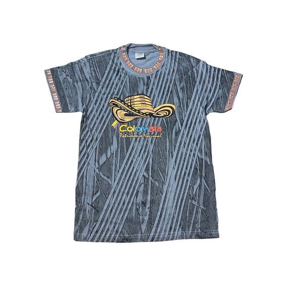 Ariari Sport Columbia Patrimonio Nacional Gray Slim Fit T-Shirt Size Medium - Picture 1 of 7
